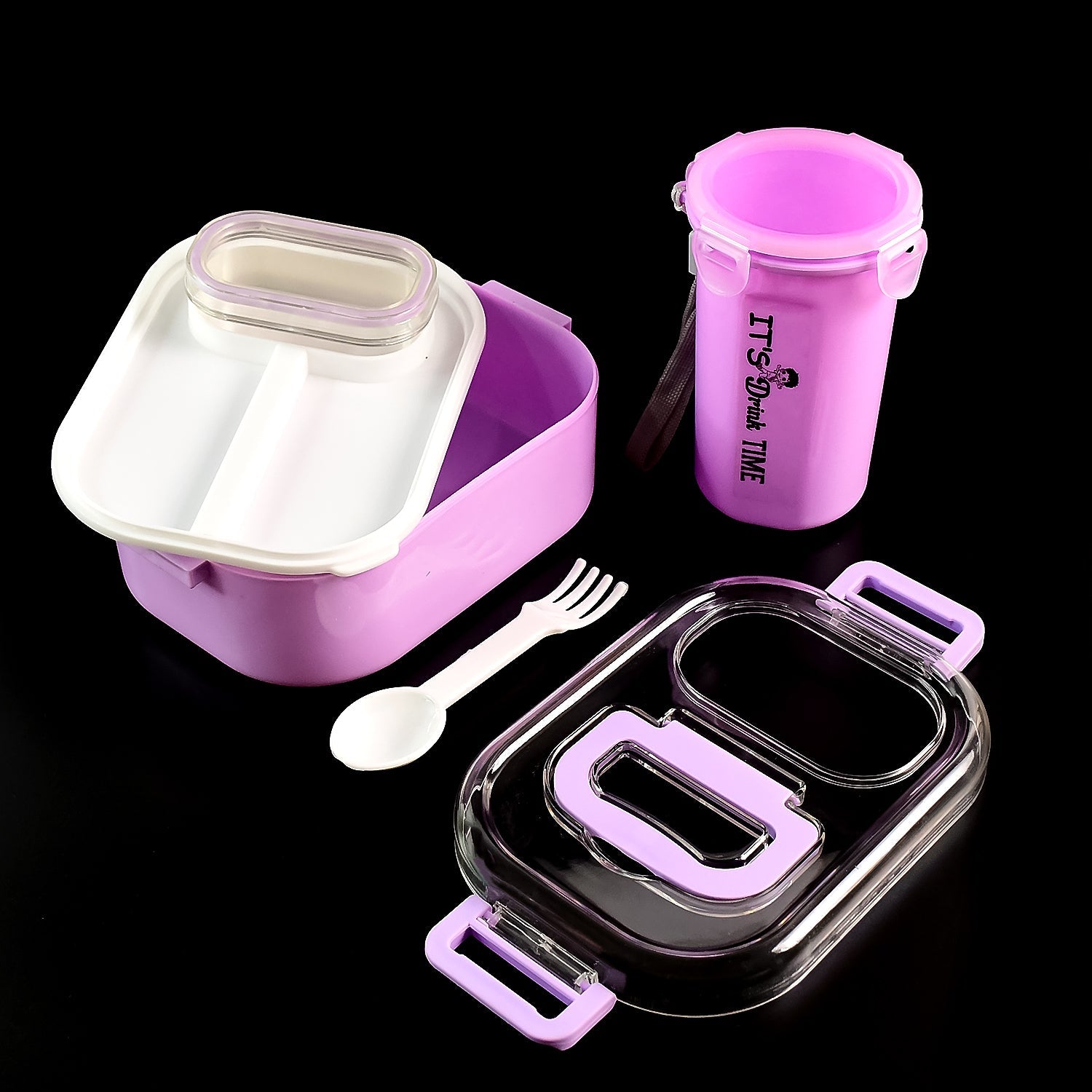 Multi-Functional 1 Set Leakproof Lunch Box with Cutlery & Tumbler Multi-Functional 1 Set Leakproof Lunch Box with Cutlery & Tumbler